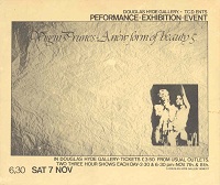Bilet na niesławny występ Virgin Prunes w Douglas Hyde Gallery.